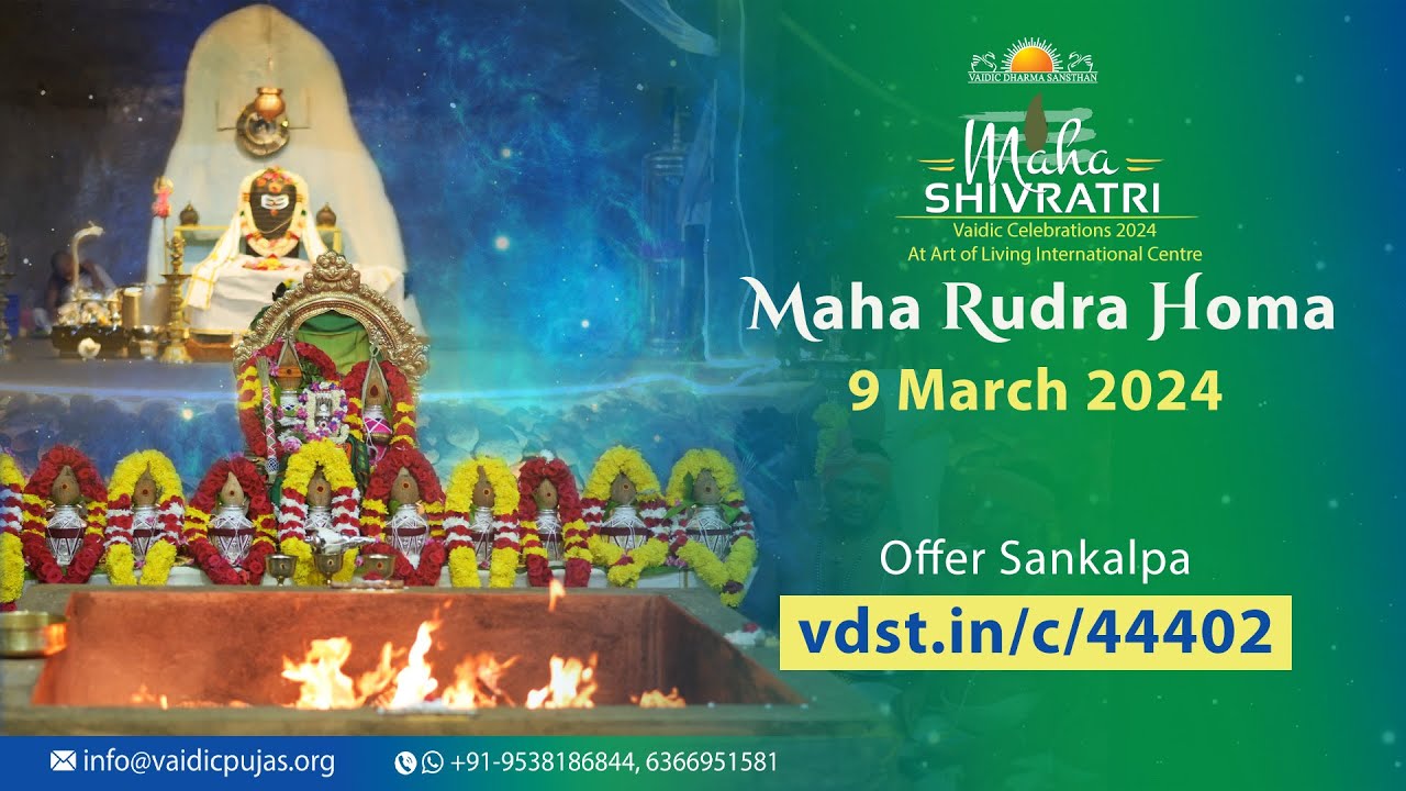 Mahashivratri Spl Maha Rudra Homa With Gurudev | 09 March 2024 | Live From Bangalore Ashram
