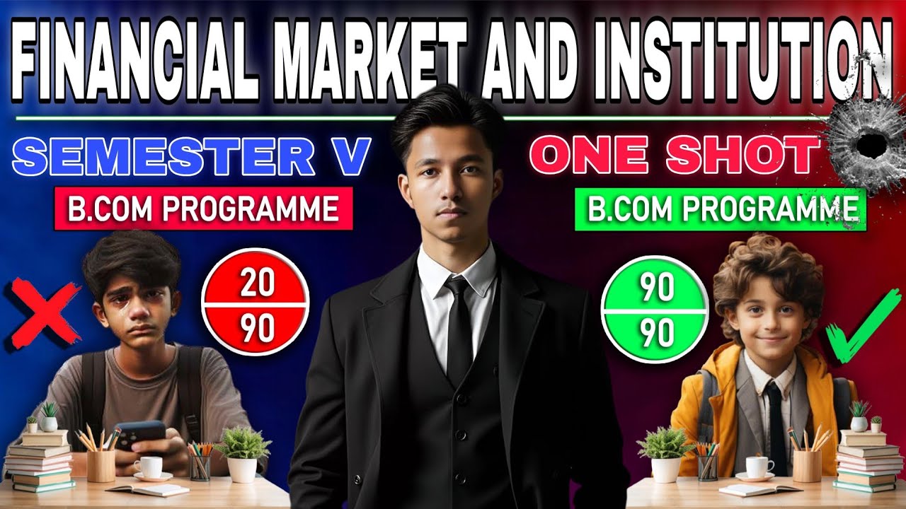 Financial Markets And Institutions Semester 5 One Shot 🎯 | B.com Programme | Du Sol