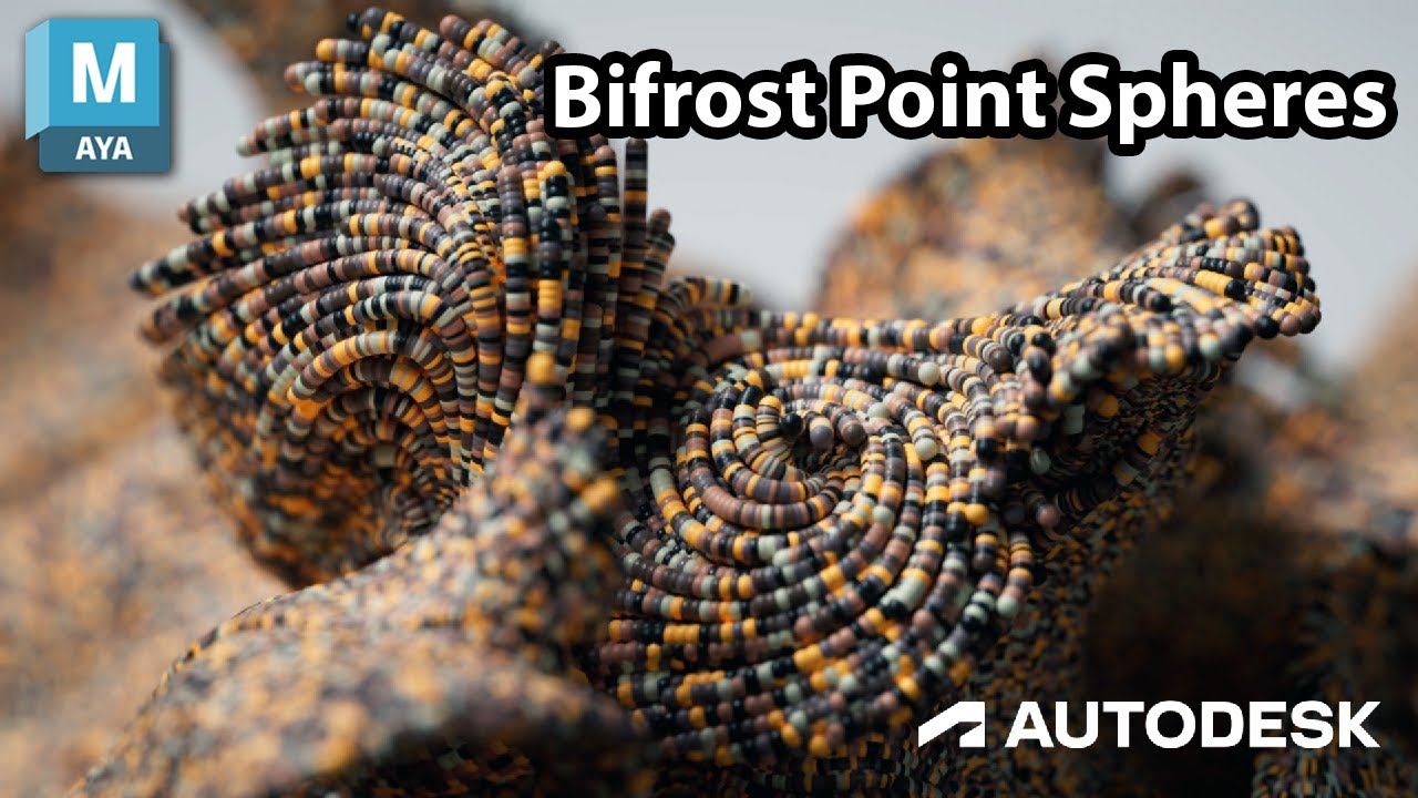 Create procedural bead patterns using Bifrost point spheres, fields, and Arnold
