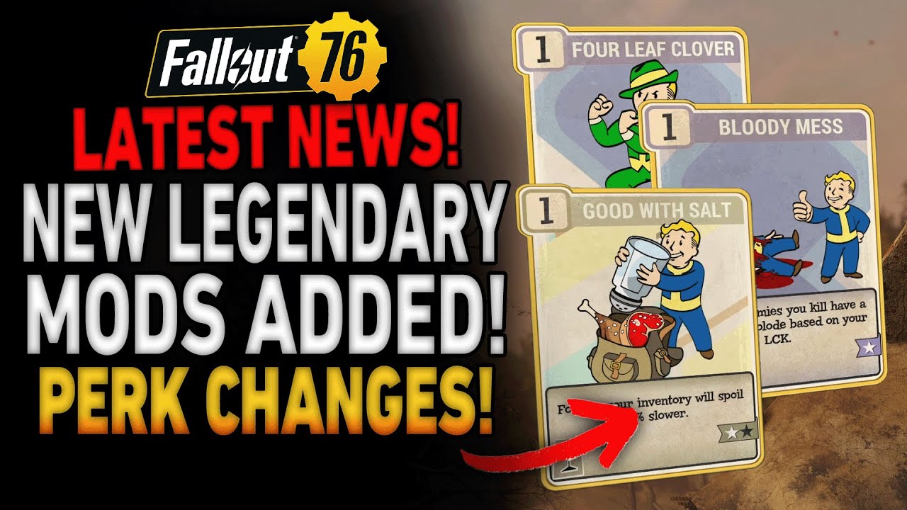 НОВЫЕ легендарные моды и новые изменения перков появятся в Fallout 76!