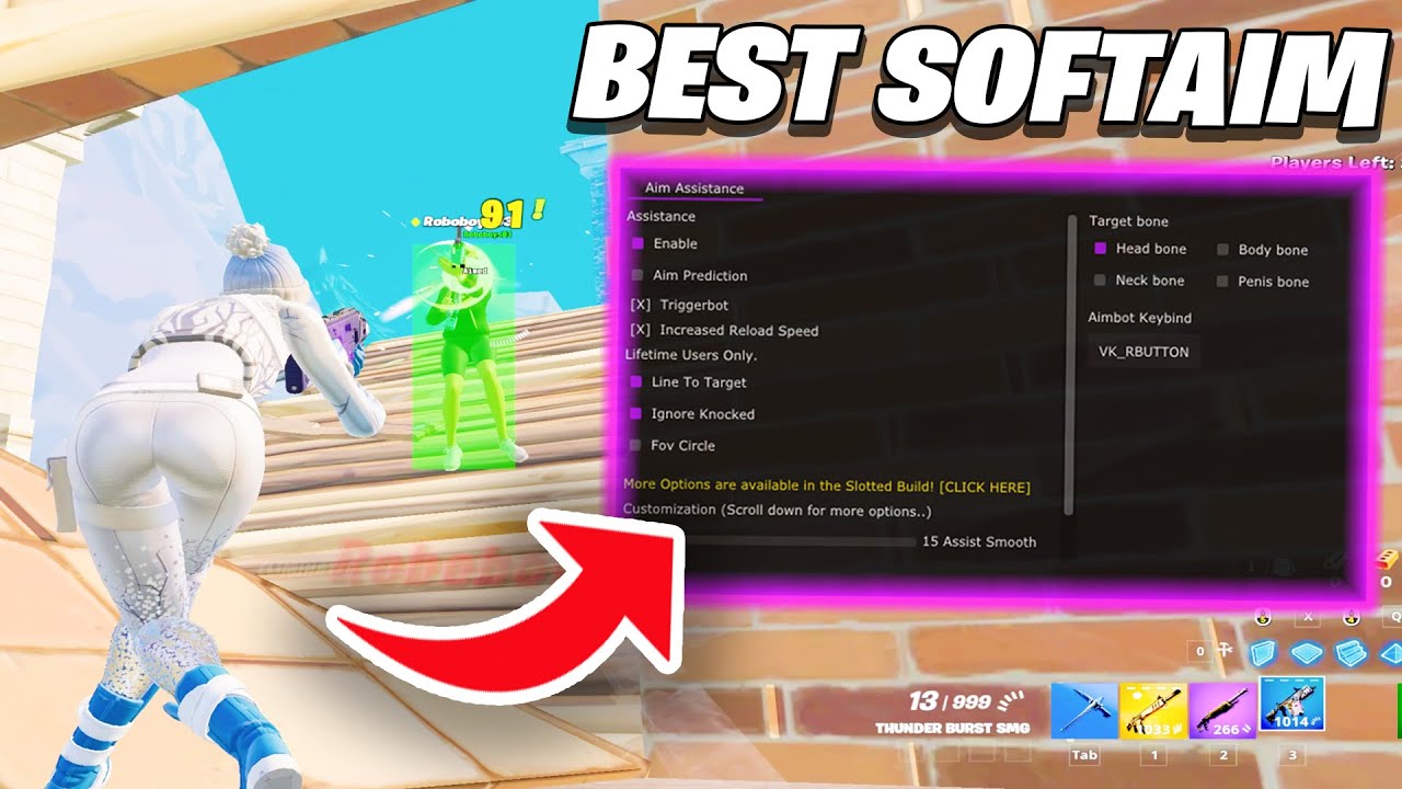 Using FORTNITE CHEATS with the **BEST SOFTAIM** 😱 Undetected
