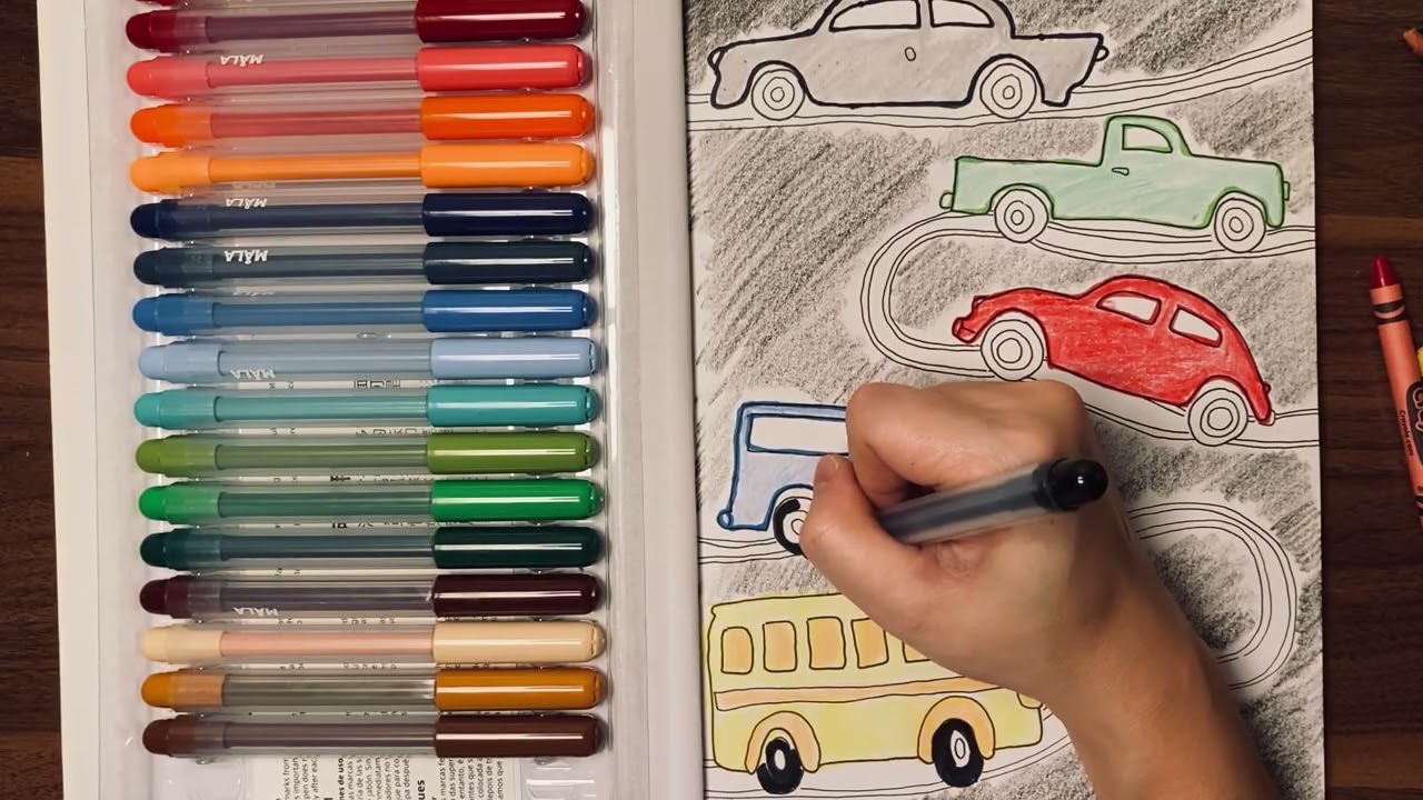 Coloring Cars | Basic Coloring | ASMR 