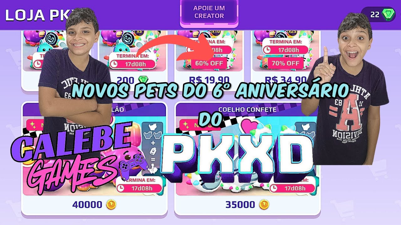CHEGARAM OS NOVOS PETS DA NOVA ATUALIZAÇÃO DO 6 ANIVERSÁRIO🥳DO PK XD|Calebe Games Oficiall🎮