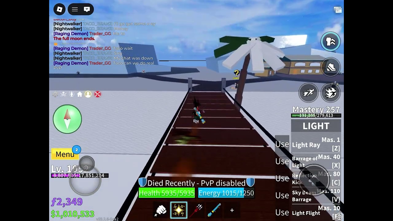 How M1 is the best attack for light in blox fruits 