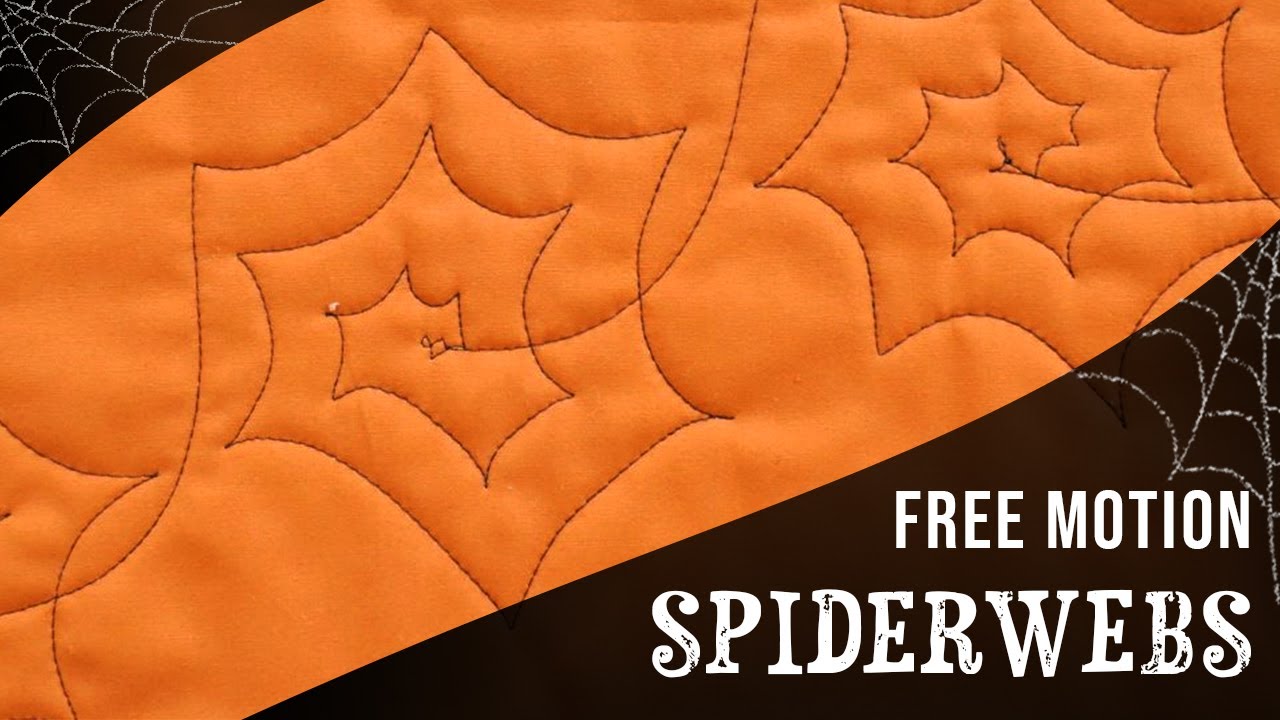 How to Free Motion Quilt Spiderwebs using a Janome 6700P