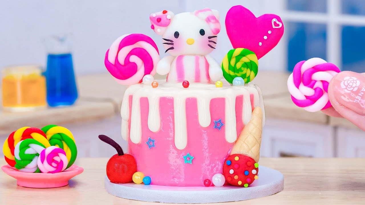 Beautiful Miniature Hello Kitty Cake Decorating - Amazing Sponge Cake Recipe By Mini Tasty