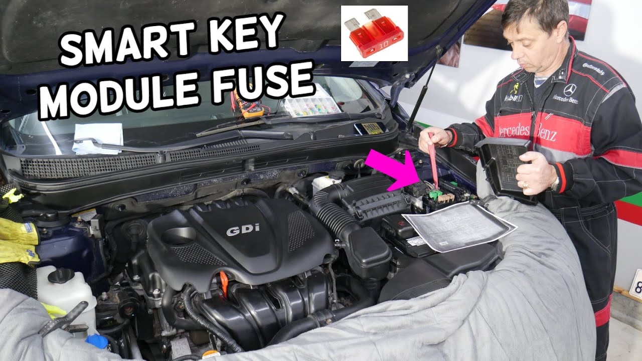 KIA OPTIMA SMART KEY CONTROL MODULE FUSE LOCATION REPLACEMENT