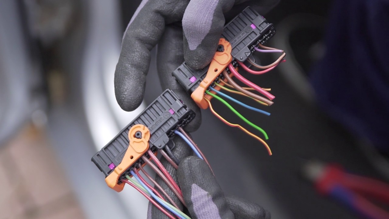 Einbau SenCom Reparatursatz Kabelbaum Tür vorne VW Golf 5 VW Golf V