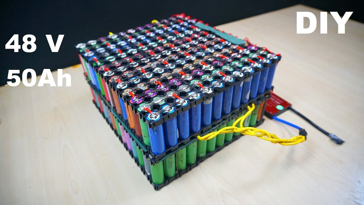 DIY 48V 50Ah Electric Bike Battery pack from old laptop battery II Low cost II