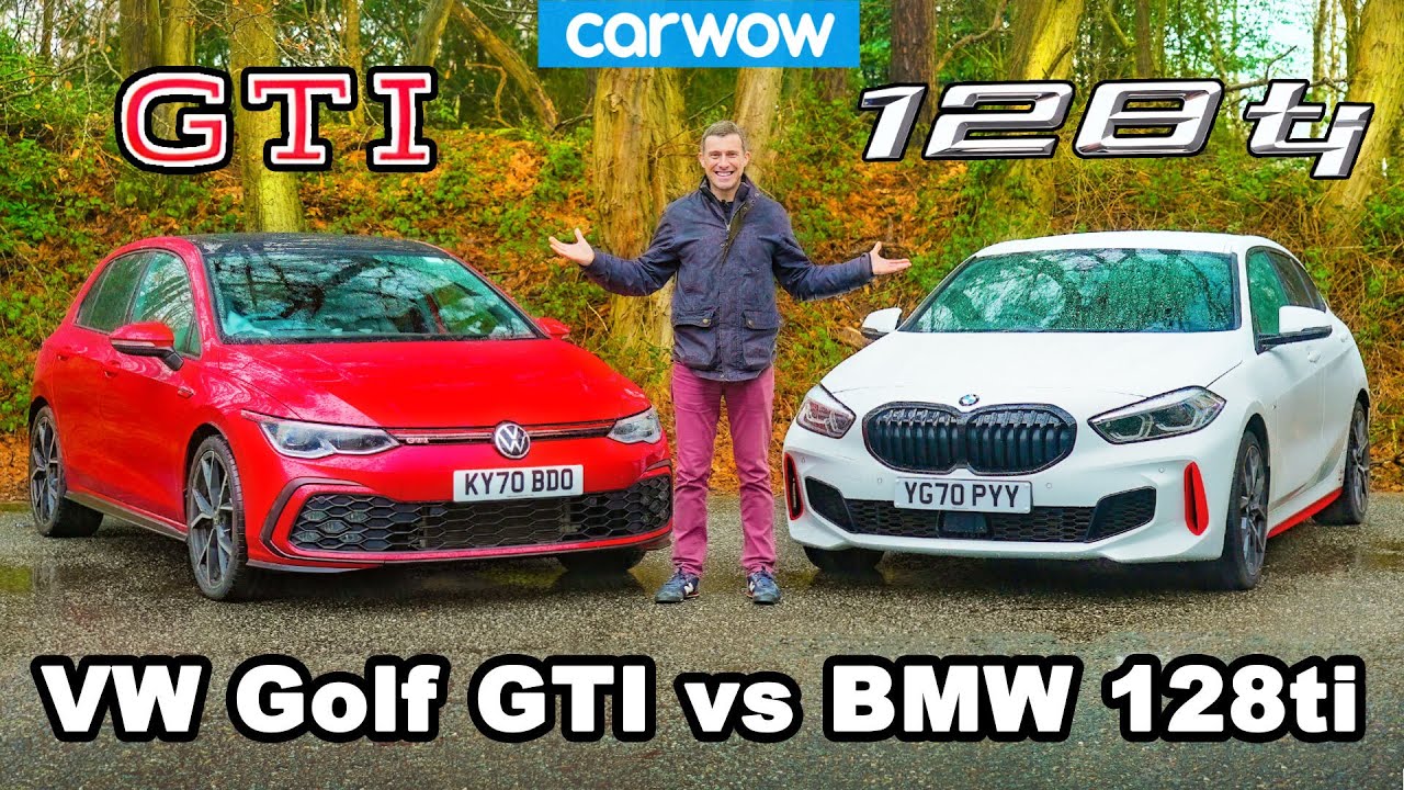 BMW 128ti v VW Golf GTI - review & 0-60mph, 1/4-mile and brake comparison!