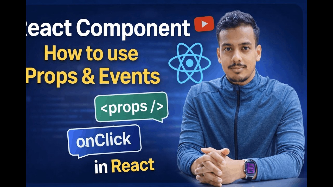 React Components Explained | How to Use Props & Events (Beginner Friendly)
