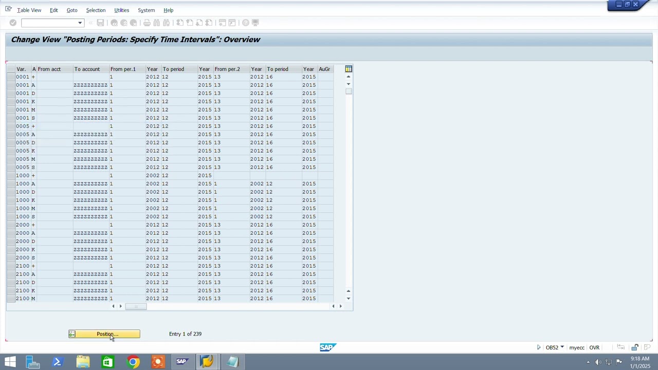 Message No  F5201 Posting period 011 2025 is not open in SAP