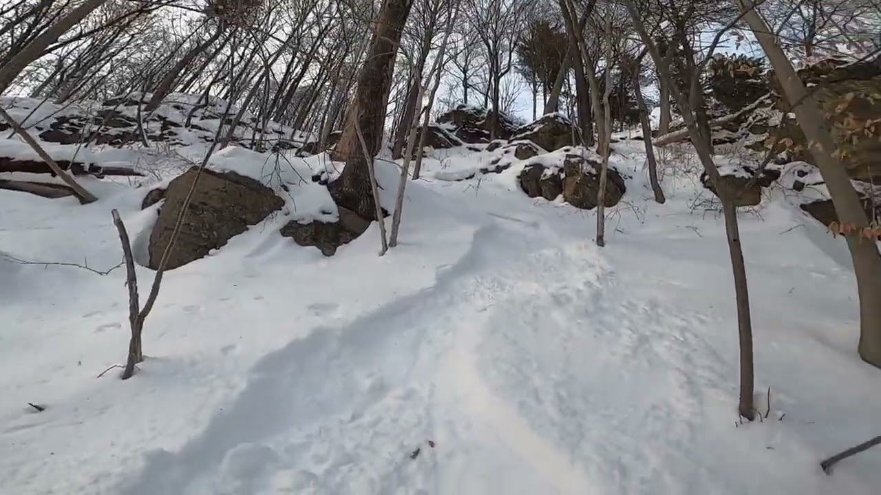 Rare descent of STEEP couloir in small upstate mining town