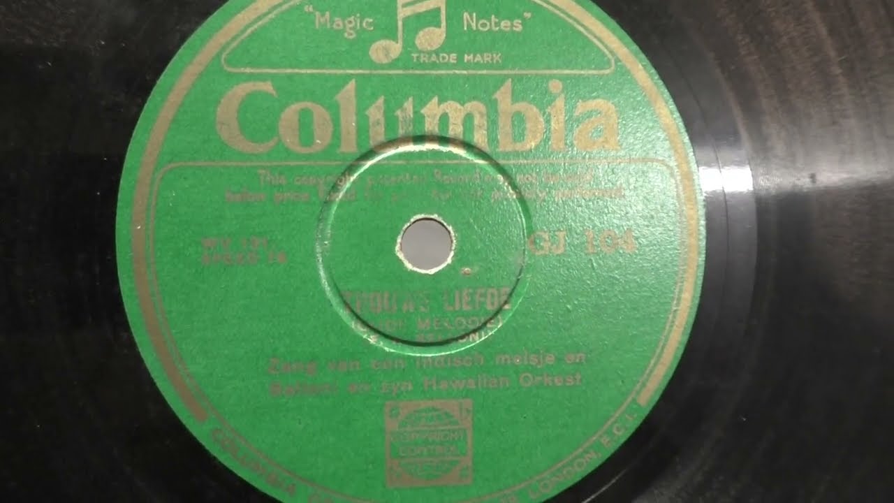 Belloni en zijn orkest met zang van een Indisch meisje: Trouwe liefde. (ca 1935).