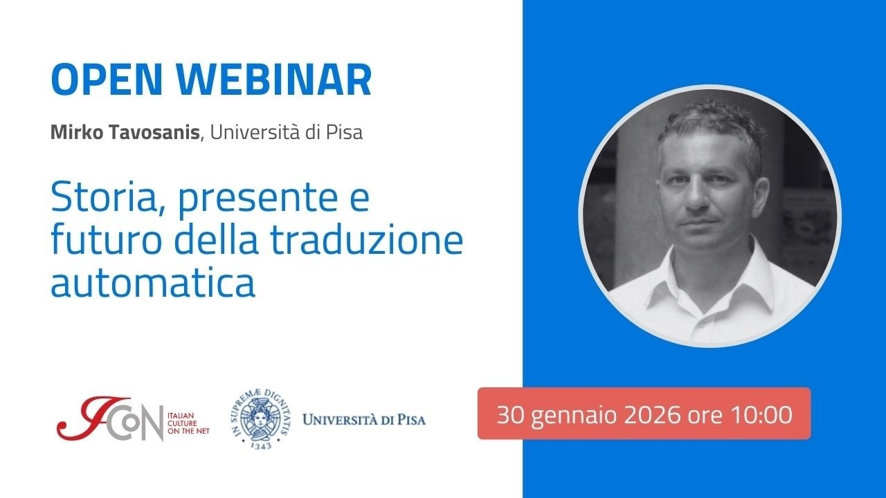 Storia, presente e futuro della traduzione automatica - Open webinar 30.01.2026