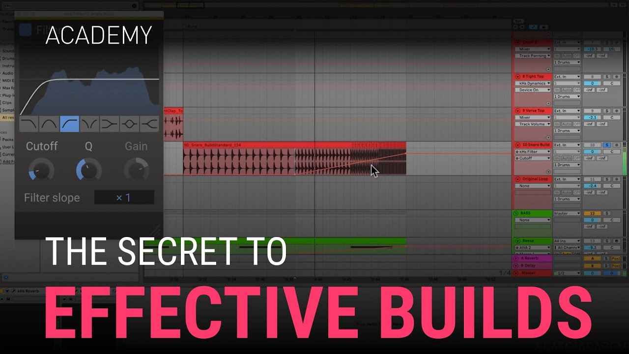 Creating Tension Rising Builds - EDM Production Masterclass on Slate Academy