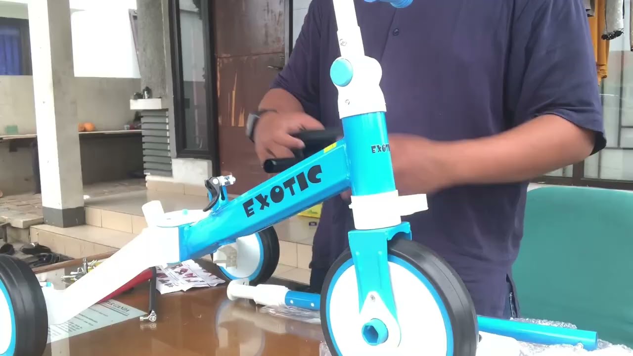 Unboxing dan merakit sepeda anak exotic-714