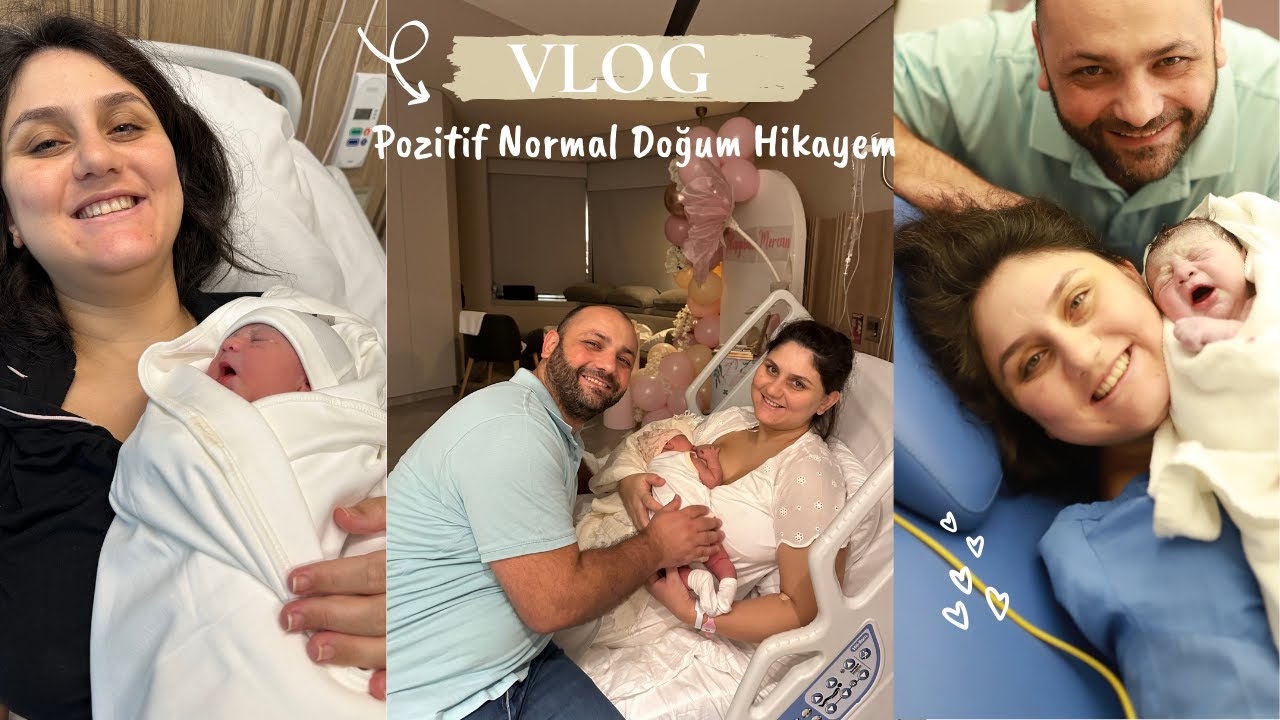 DOĞUM VLOG |  POZİTİF NORMAL DOĞUM HİKAYEM | HOŞGELDİN MERCAN ECE
