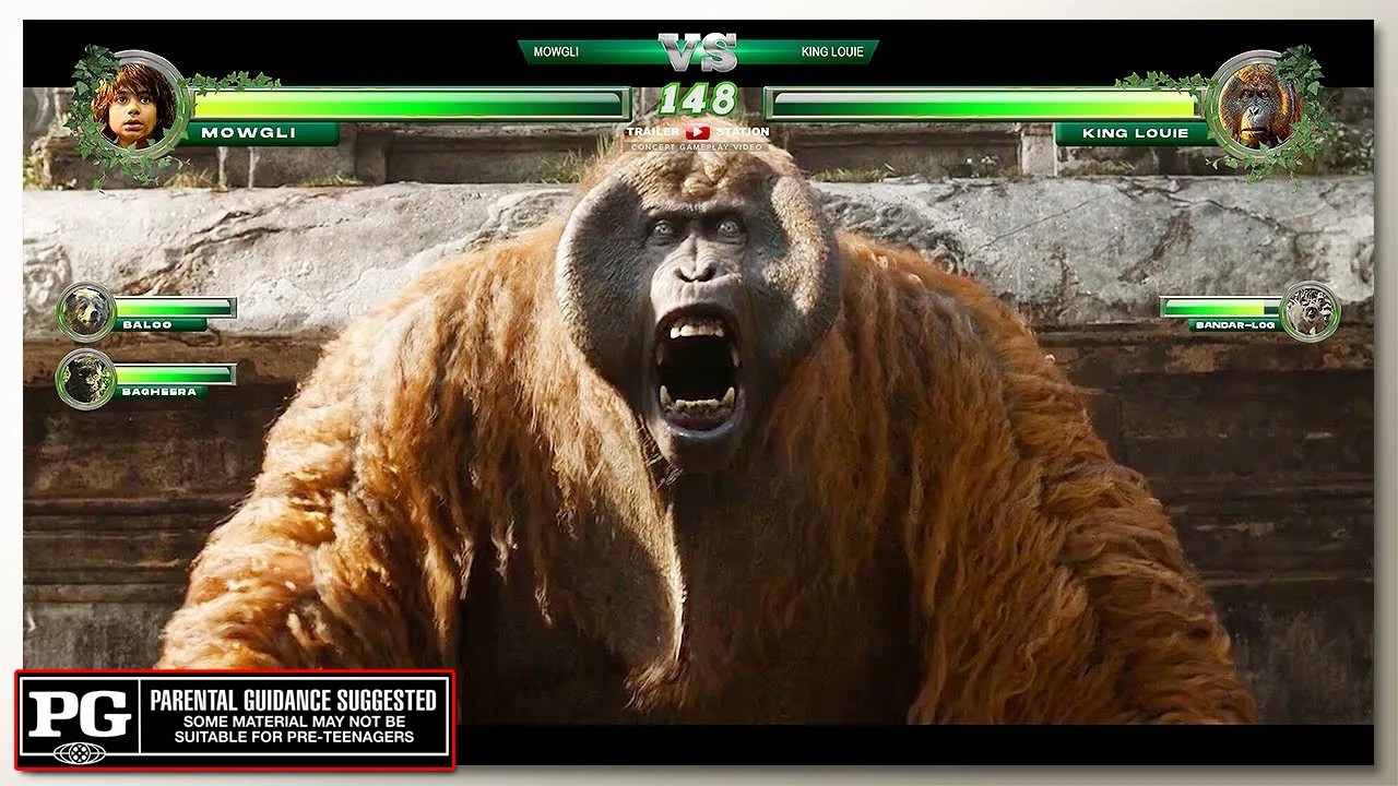 Mowgli vs King Louie with Healthbars