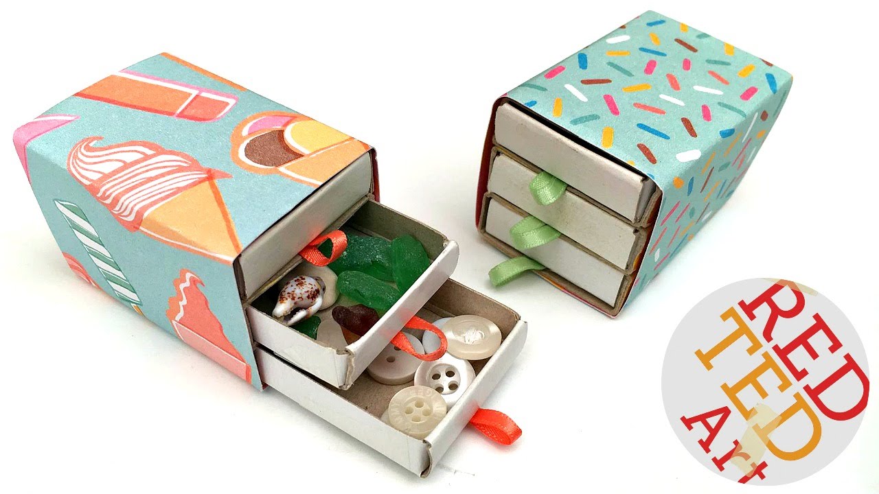 Easy Matchbox Drawers - Jewelry Drawers - Sewing Set - Trinkets - NO GLUE!