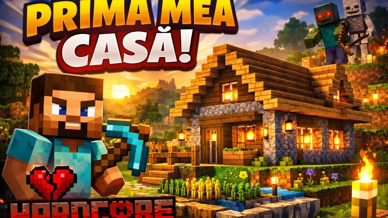 Prima mea casă pe minecraft hardcore