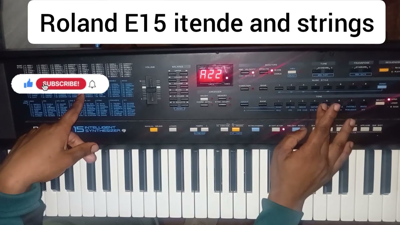 Roland E15 itende and strings tutorial | the keyboard is on sale R7,000