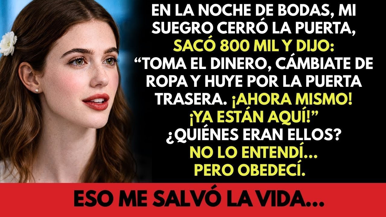 En la noche de bodas, mi suegro cerró la puerta: «Toma el dinero y huye. ¡Ya están aquí…!»