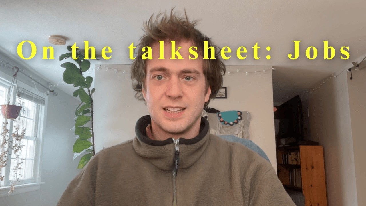 On the Talksheet: Jobs