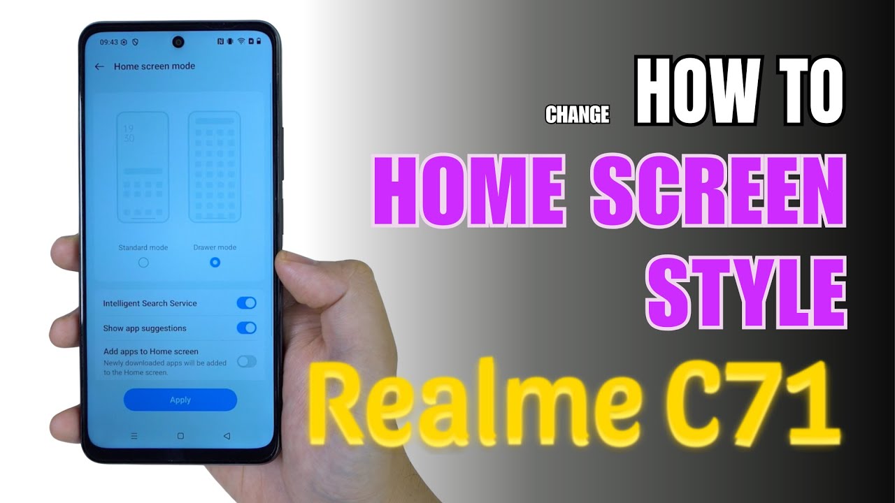 How to change Home Screen style on Realme C71