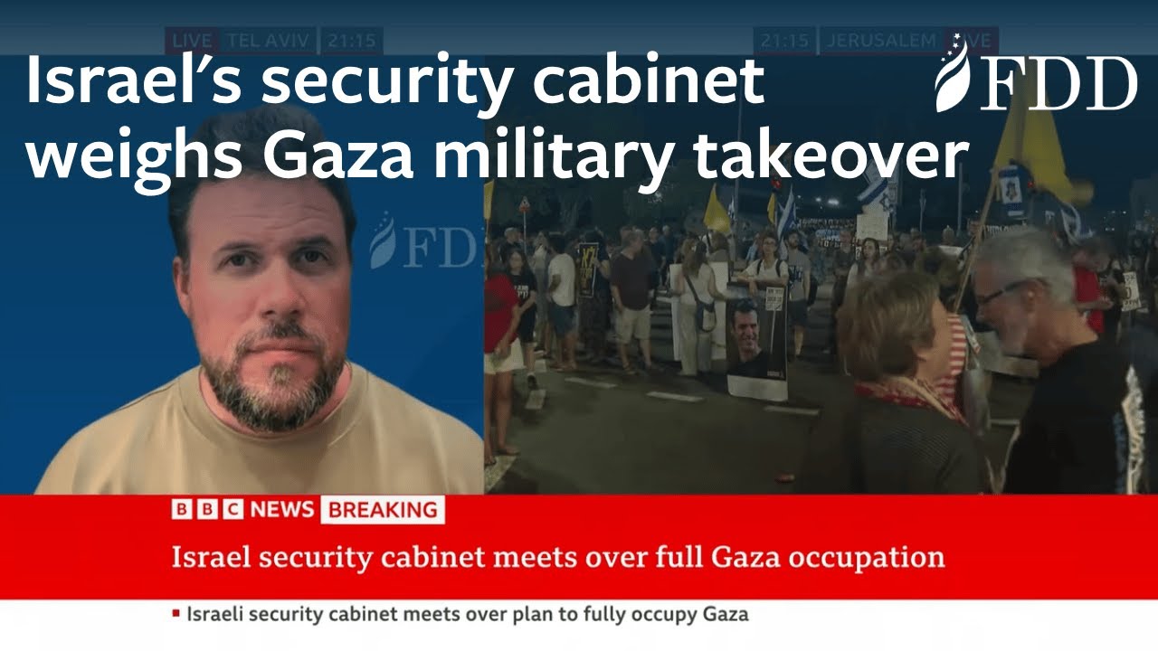 Jonathan Conricus on Israel's security cabinet weighing military takeover of Gaza — BBC News