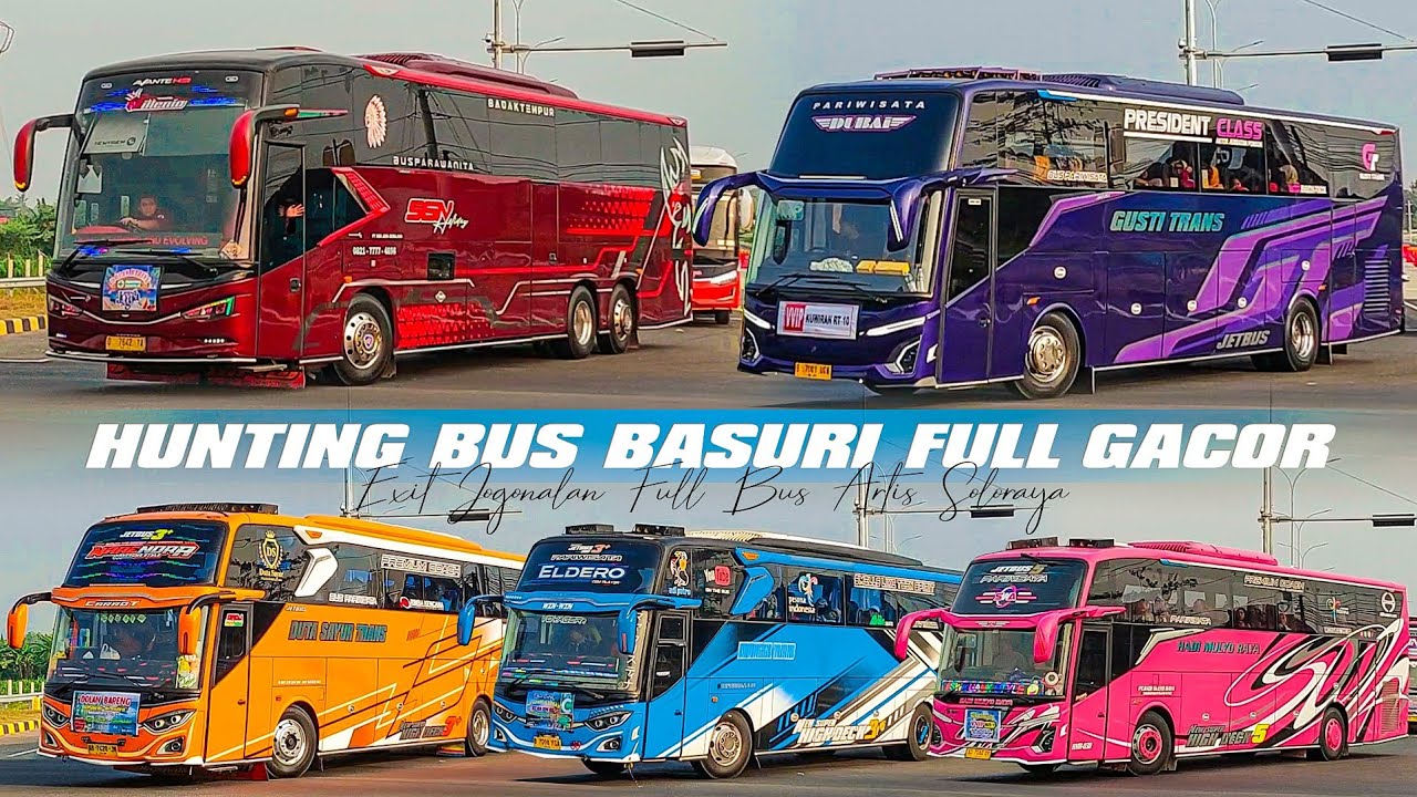 HUNTING BUS BASURI FULL GACOR‼️ Exit Jogonalan Full Bus Artis Soloraya‼️