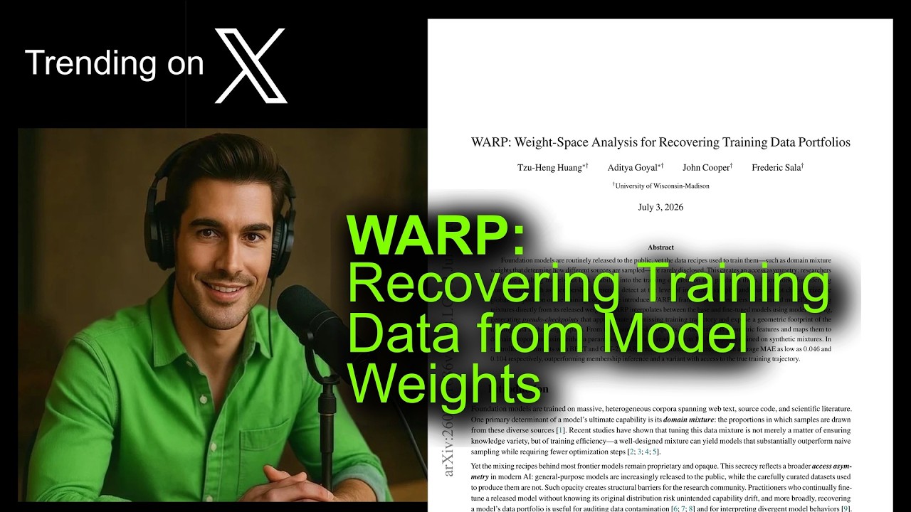WARP: Recovering Training Data from Model Weights