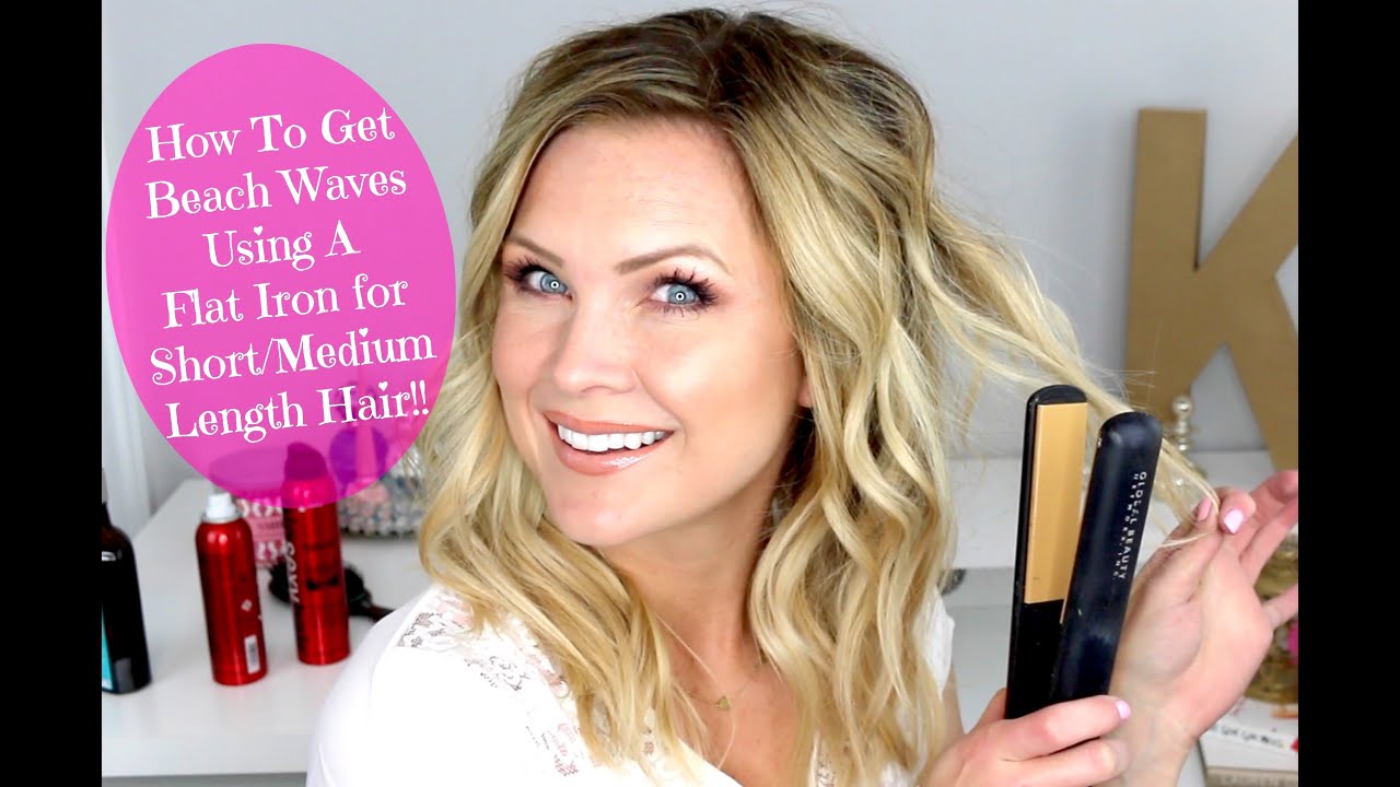 Beach Waves Using a Flat Iron for Short/Medium Length Hair!!