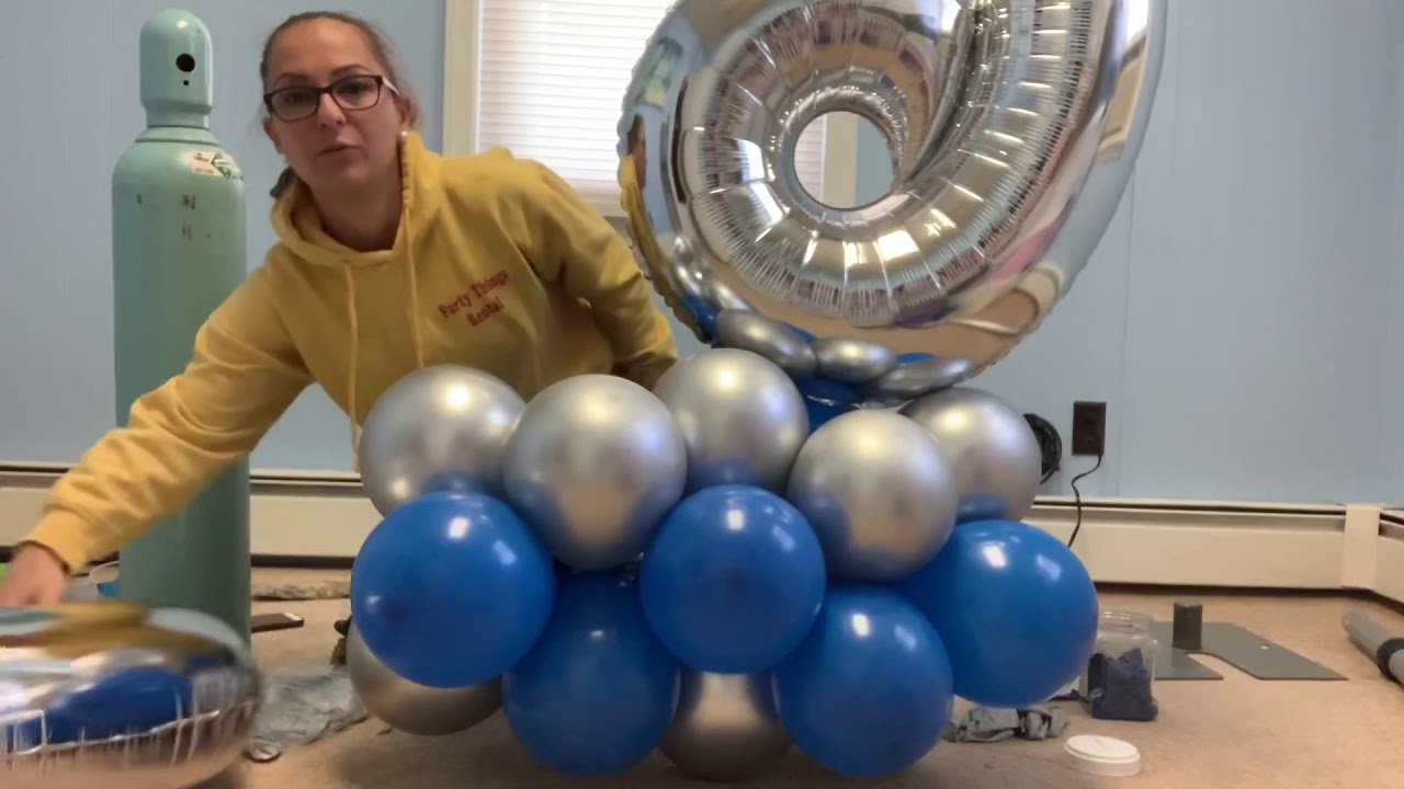 DIY balloon bouquet / how to do balloon arrangement