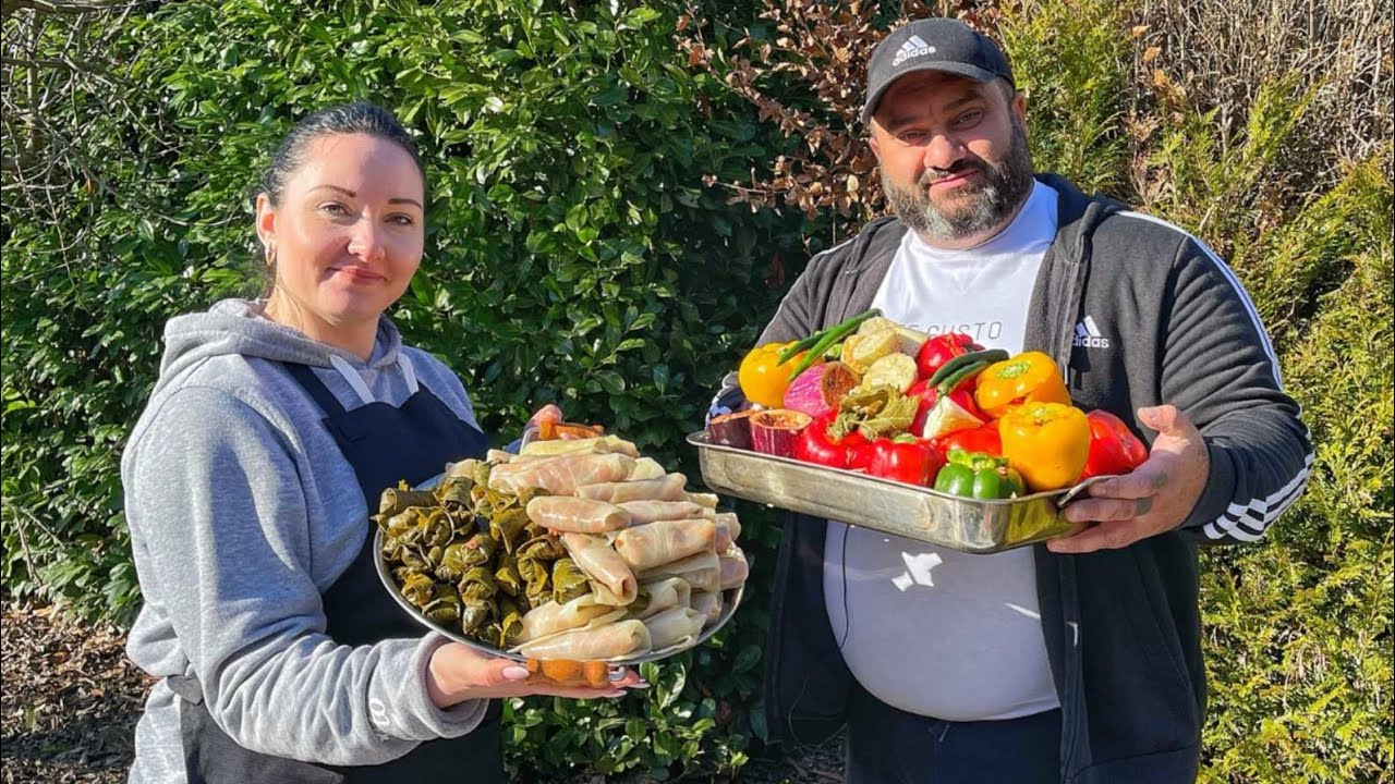 АРМЯНСКАЯ ТОЛМА и  ГОЛУБЦЫ. АССОРТИ в КАЗАНЕ на КОСТРЕ.