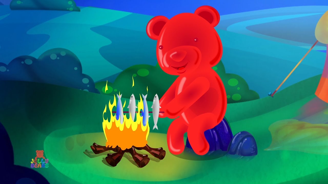 Bear Went Over The Mountain Kids Cartoon Song by Jelly Bears
