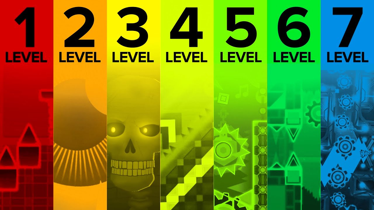 7 уровней сложности Geometry Dash Demon