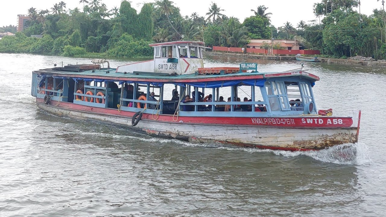 Public transport boats in kerala state india run by state water transport department SWTD
