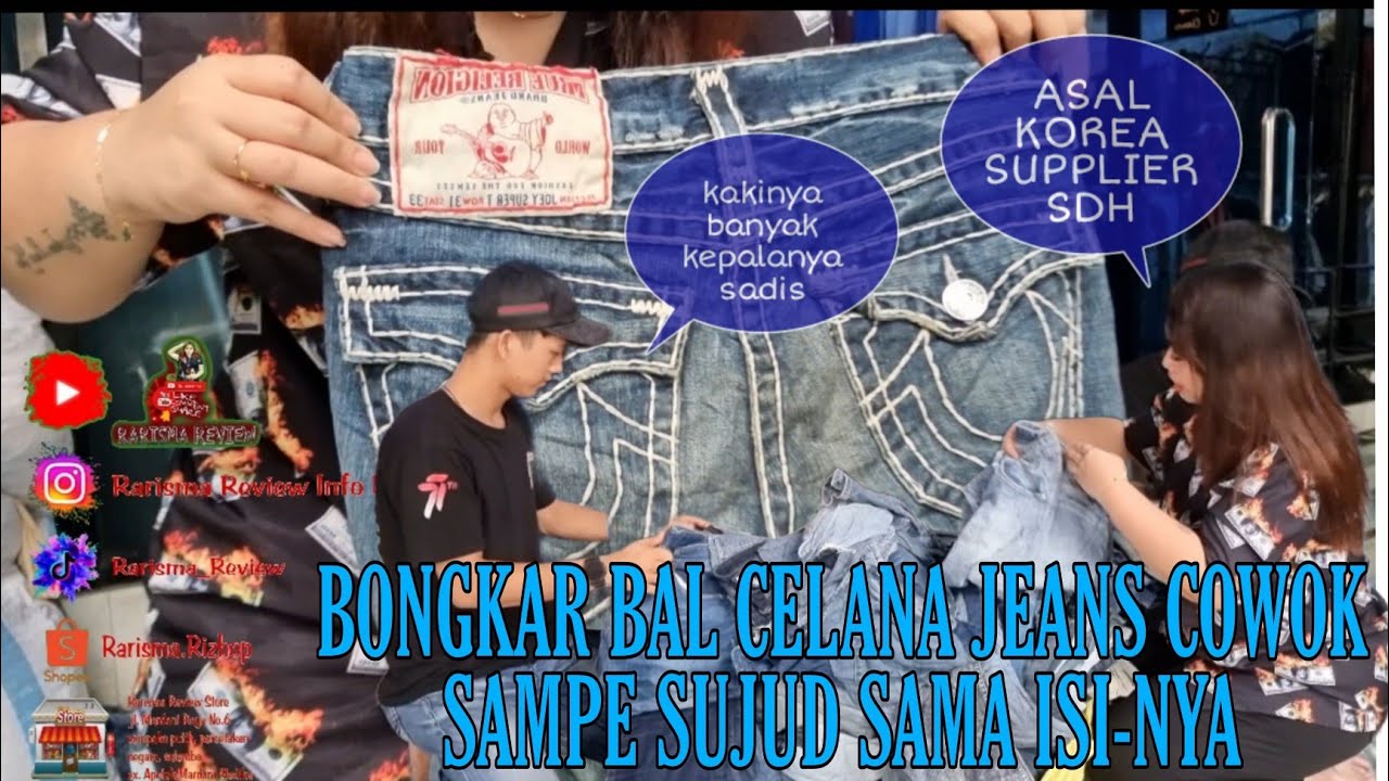 OPEN BAL CELANA JEANS COWOK ASAL KOREA SUPPLIER SDH DI RARISMA REVIEW STORE || USED CLOTHING