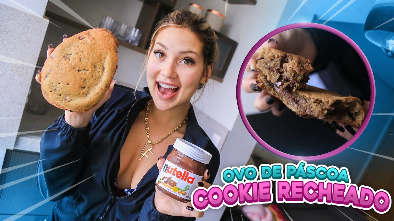 COMO FAZER O MELHOR OVO DA PÁSCOA DE COOKIE RECHEADO COM NUTELLA DO MUNDO?!