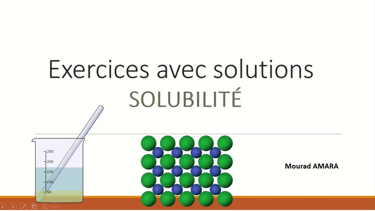 Exercices solubilité