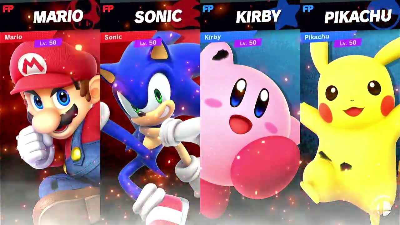 Super Smash Bros Ultimate Amiibo Fights Request Mario & Sonic vs Kirby & Pikachu