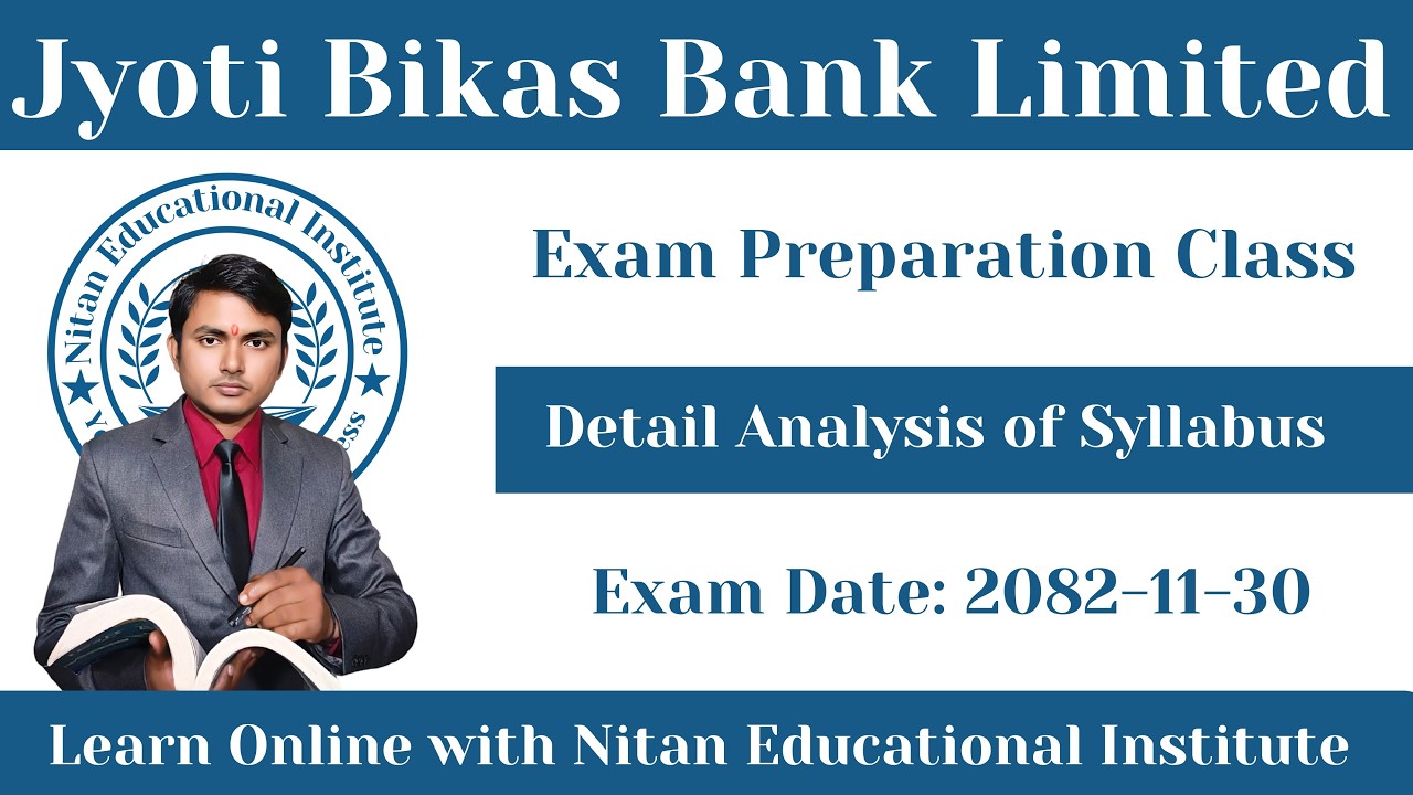 Jyoti Bikas Bank Exam Preparation Class |Detailed Syllabus Analysis | Banking Exam Preparation Nepal