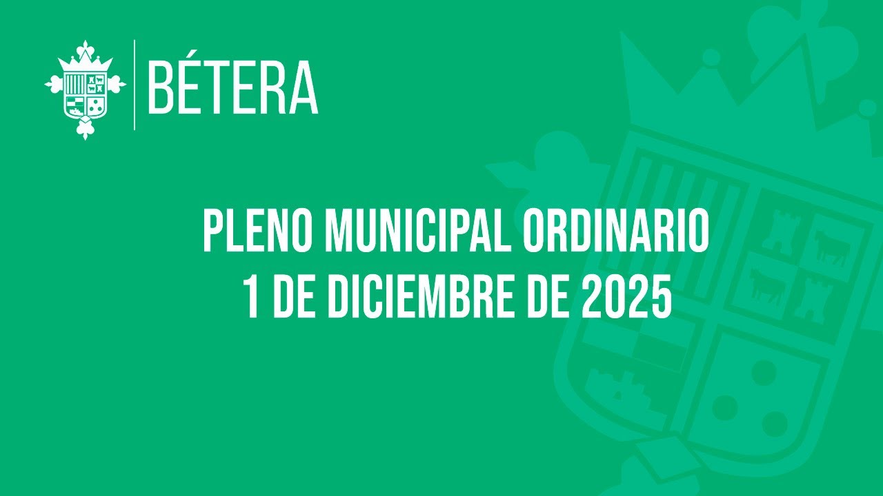 Pleno Ordinario del 1 de diciembre de 2025