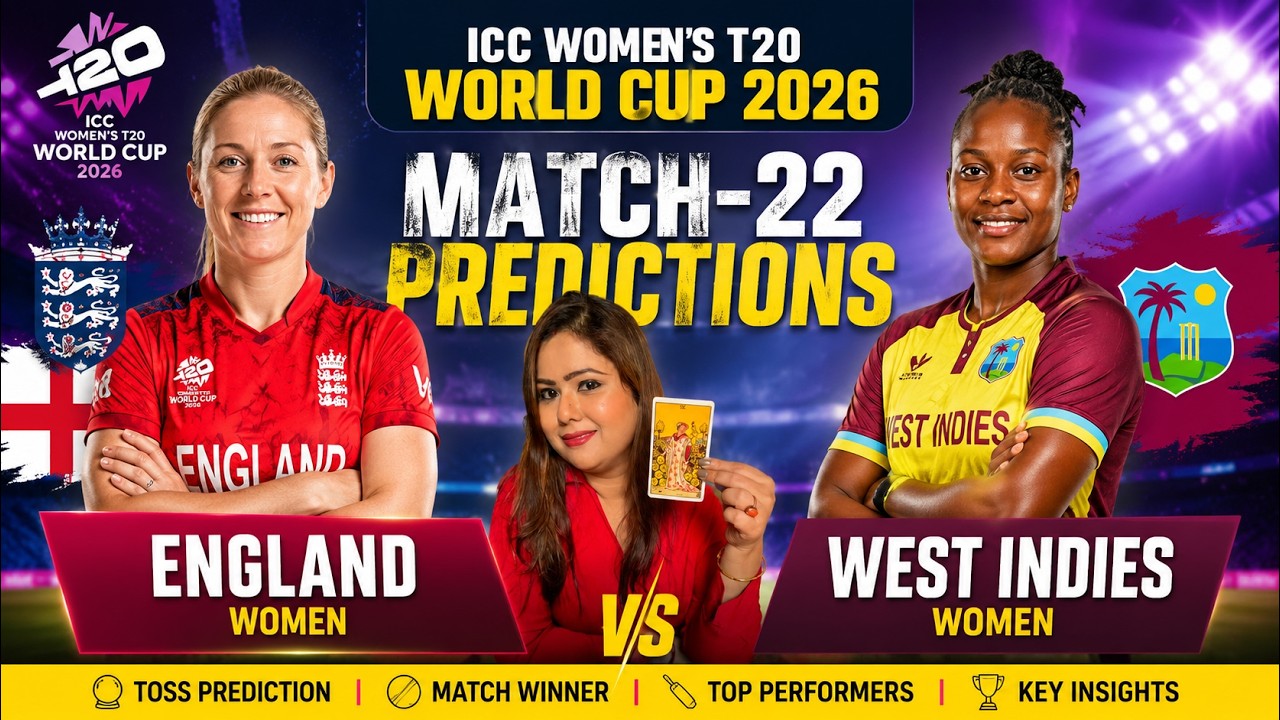 ENG W vs WI W (Матч 22) Прогнозы | Чемпионат мира ICC по крикету среди женщин T20 2026
