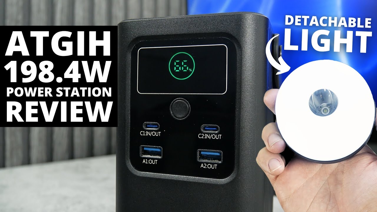 ATGIH Portable Power Station REVIEW: 198Wh, 100W USB-C & Detachable Light!