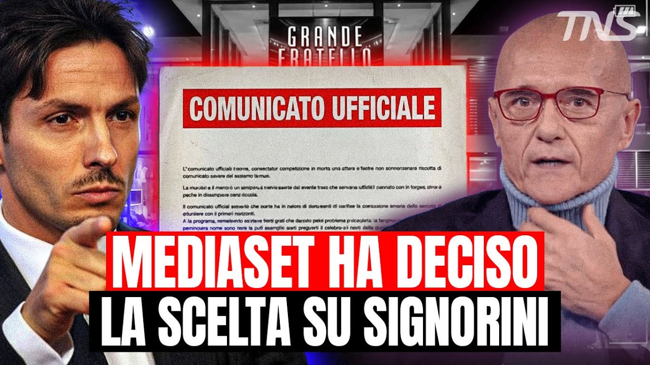 CASO SIGNORINI: DOPO IL SILENZIO INIZIALE ARRIVA LA DECISIONE CLAMOROSA DI MEDIASET