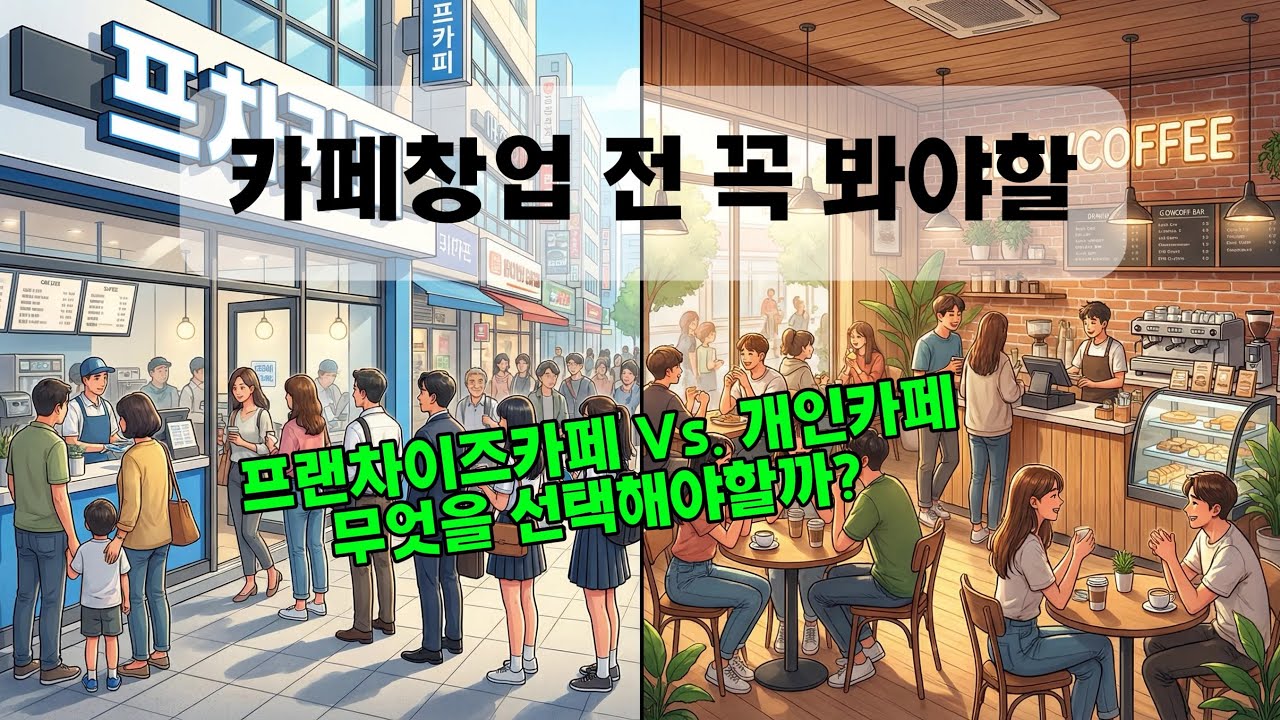카페 창업 전 꼭 봐야할 프랜차이즈카페 vs. 개인카페 창업