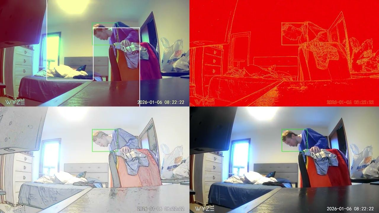 My Home Camera's - Jan 6th, 2026 - Four In One