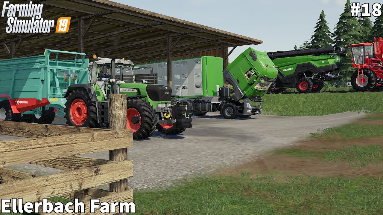Selling Pigs & Wool, New Equipment, Harvesting Sugar Beet, Barley│Ellerbach│FS 19│Timelapse#18
